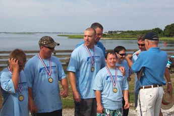 Athletes getting their awards